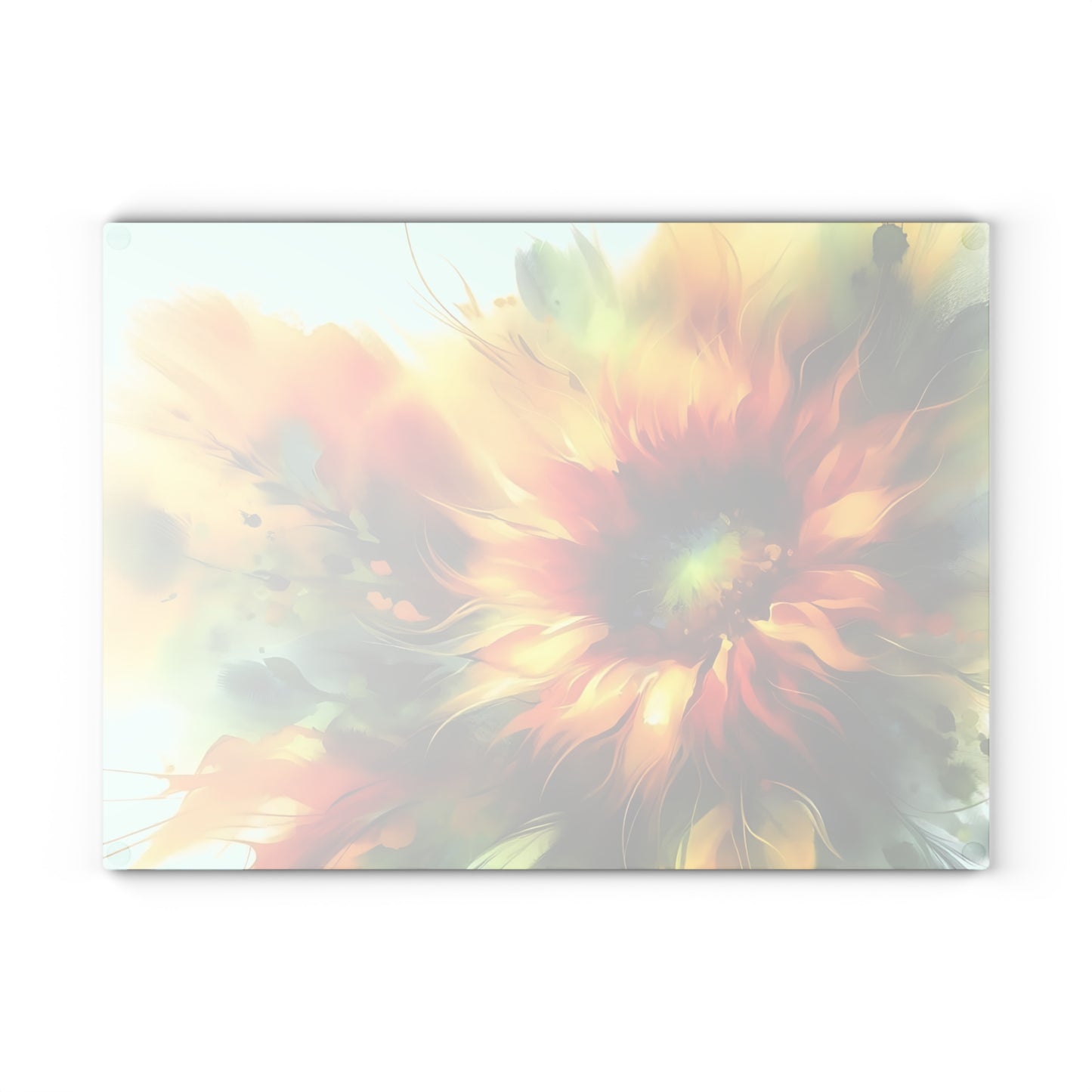 Tabla de cortar de vidrio templado con diseño de girasol: ¡Ilumina tu cocina!