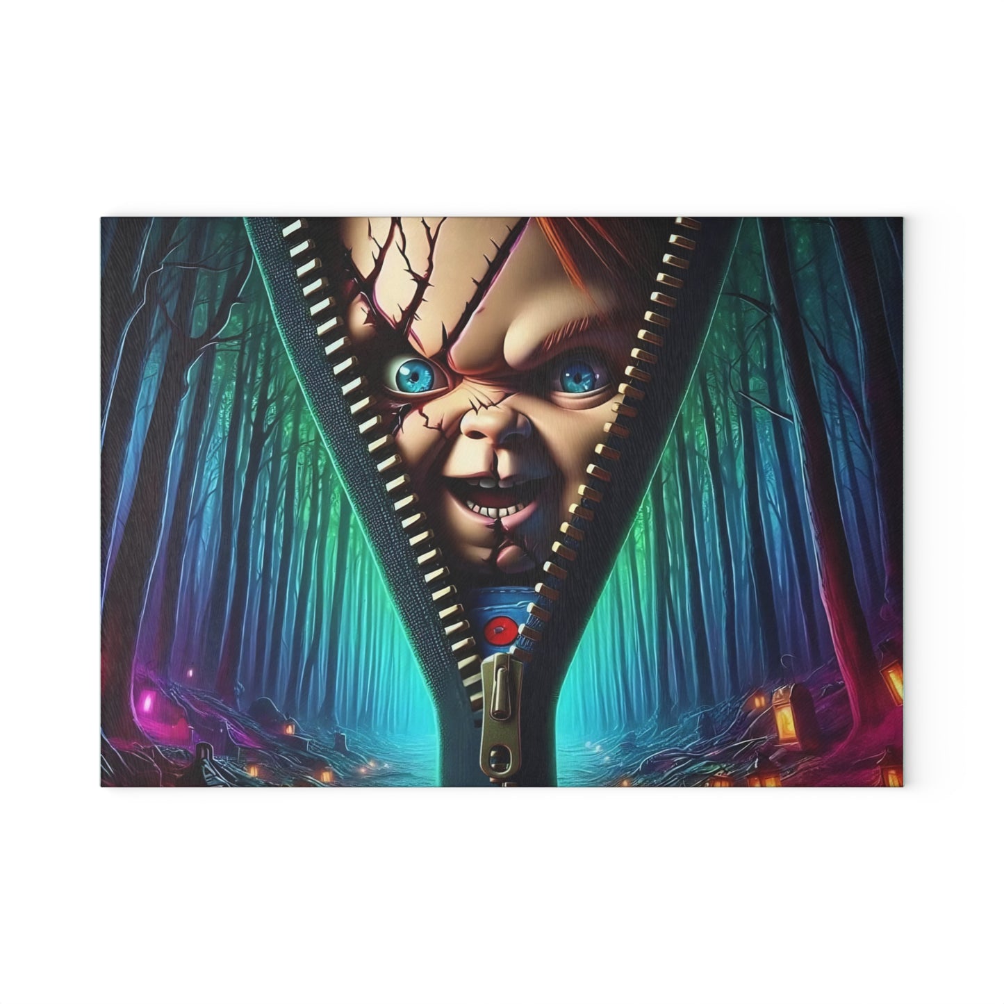 🔪 Zipper-Faced Doll Cutting Board – Creepy Charm for Your Haunted Kitchen Vibes