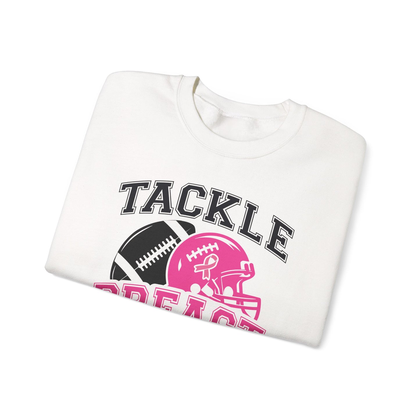 🏈💖 Tackle Breast Cancer Sweatshirt – Pink Ribbon Football Awareness