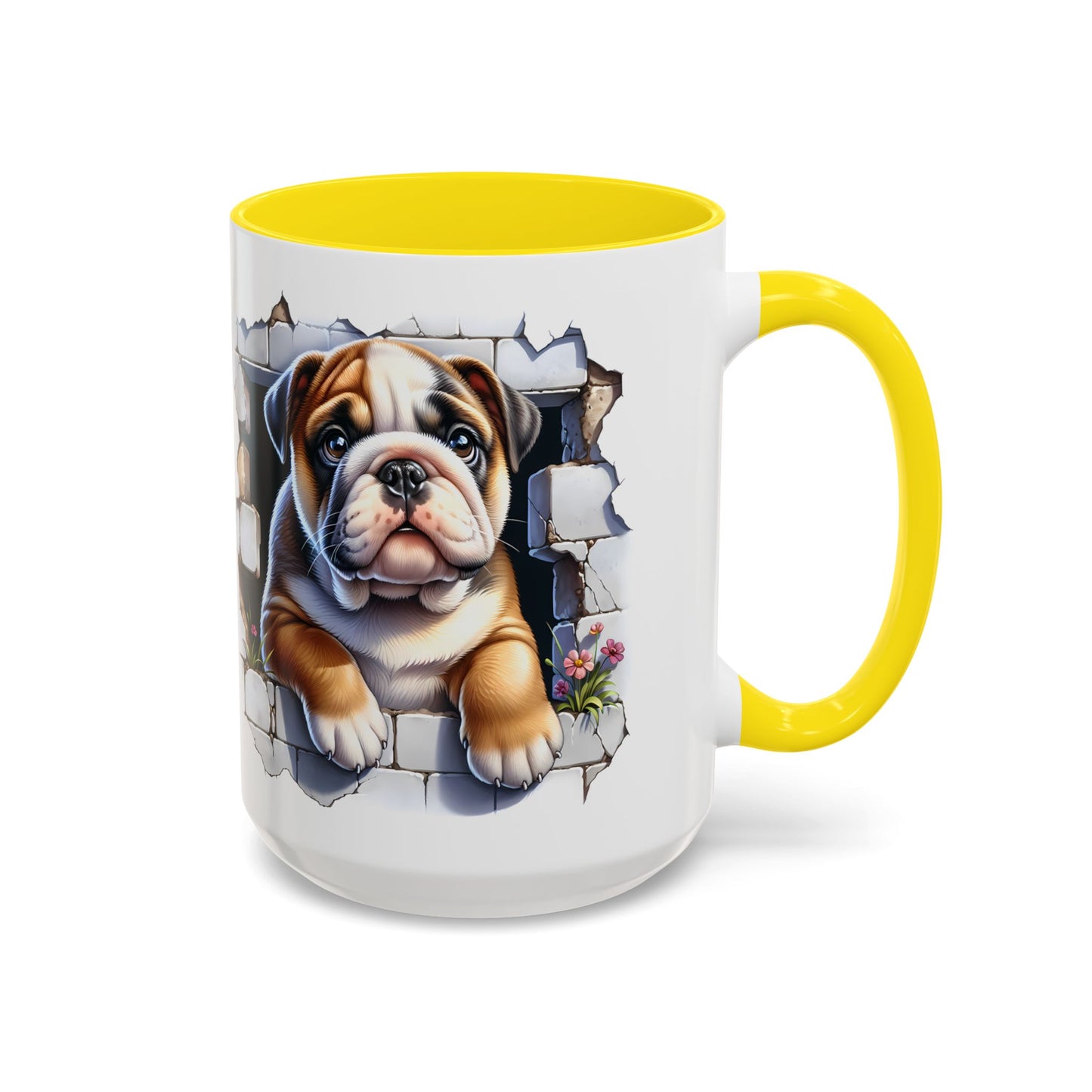 🐶☕ English Bulldog Puppy Accent Mug – Adorable Breakthrough Pup Design ✨rs (11/15oz)