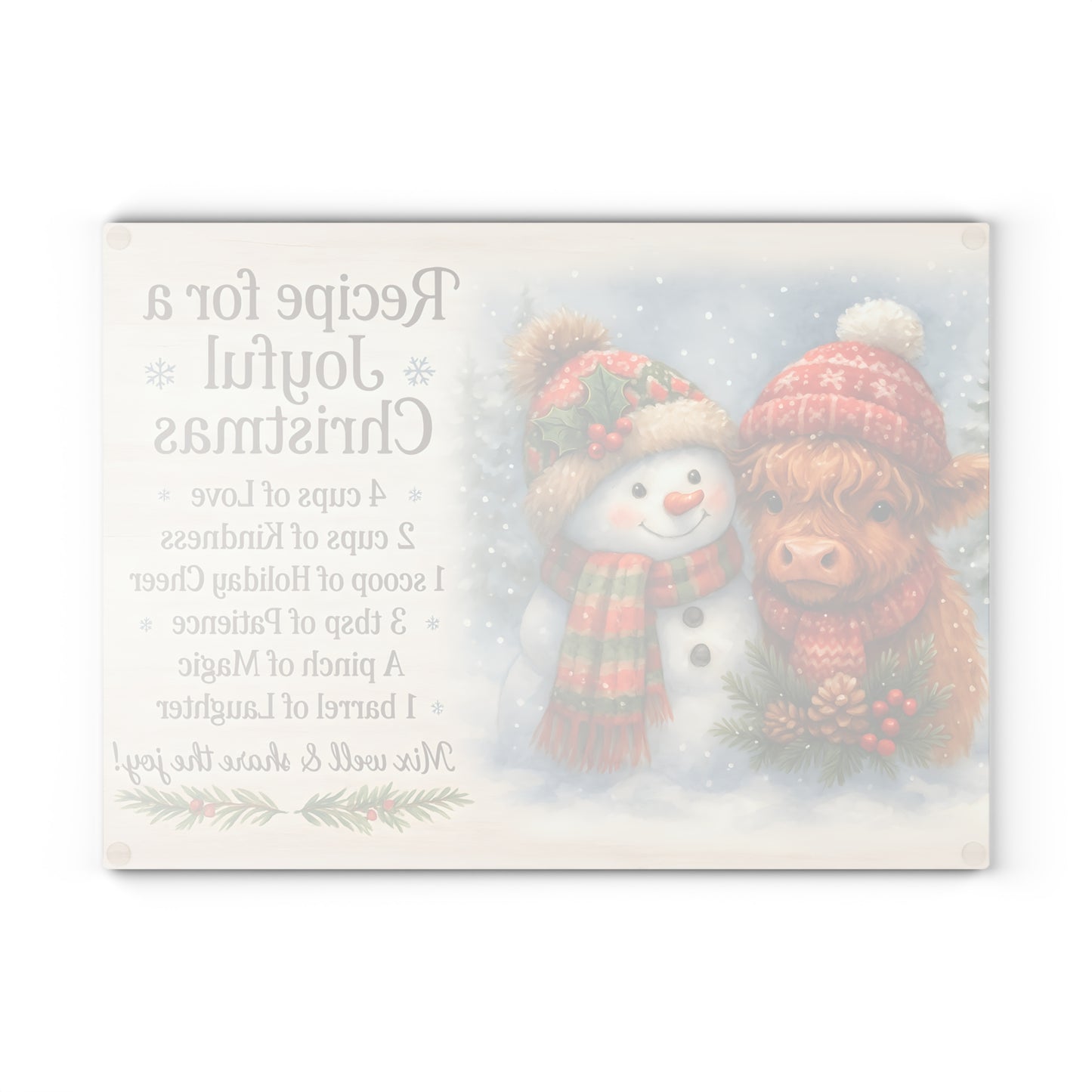 🎄✨ Recipe for a Joyful Christmas Cutting Board – Festive Holiday Charm for Your Kitchen ❄️☕