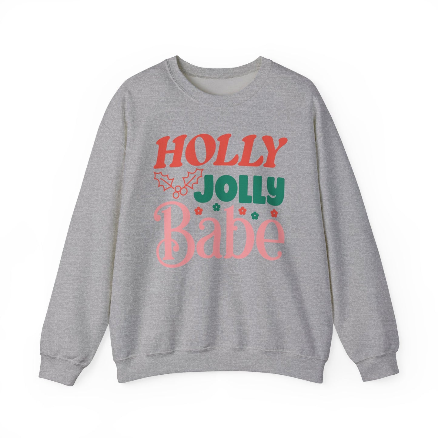 🎀✨ Holly Jolly Babe Retro Crewneck – Cute, Cozy & Festive