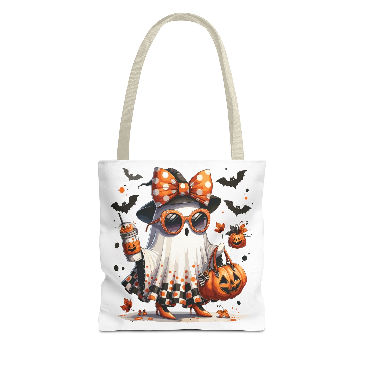 🧡 Chic Ghost Halloween Tote Bag – Sassy, Stylish & Spook-tacular 👻🎃