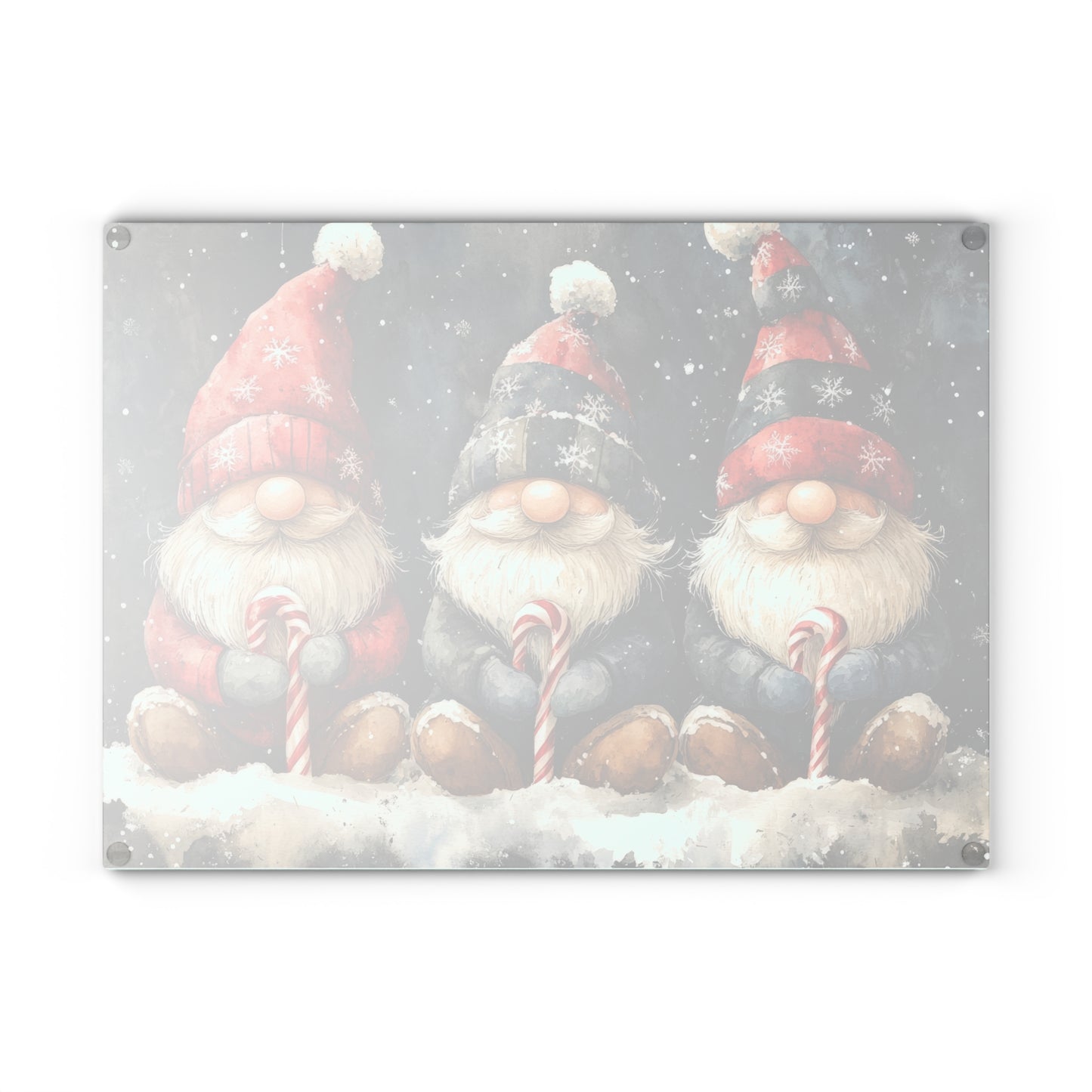 🍬 Candy Cane Christmas Gnome Cutting Board – Sweet Winter Fun with Festive Friends in the Snow 🎅❄️