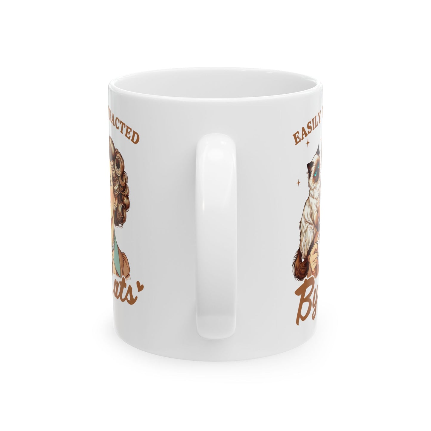 🐱 Easily Distracted By Cats Mug – Purrfectly Charming for Cat Lovers ☕