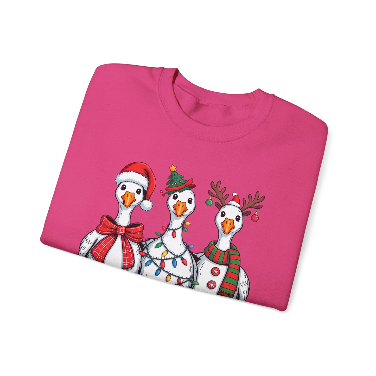 🪿🎄 Festive Goose Trio Sweatshirt – Whimsical Holiday Cheer in Cozy Style