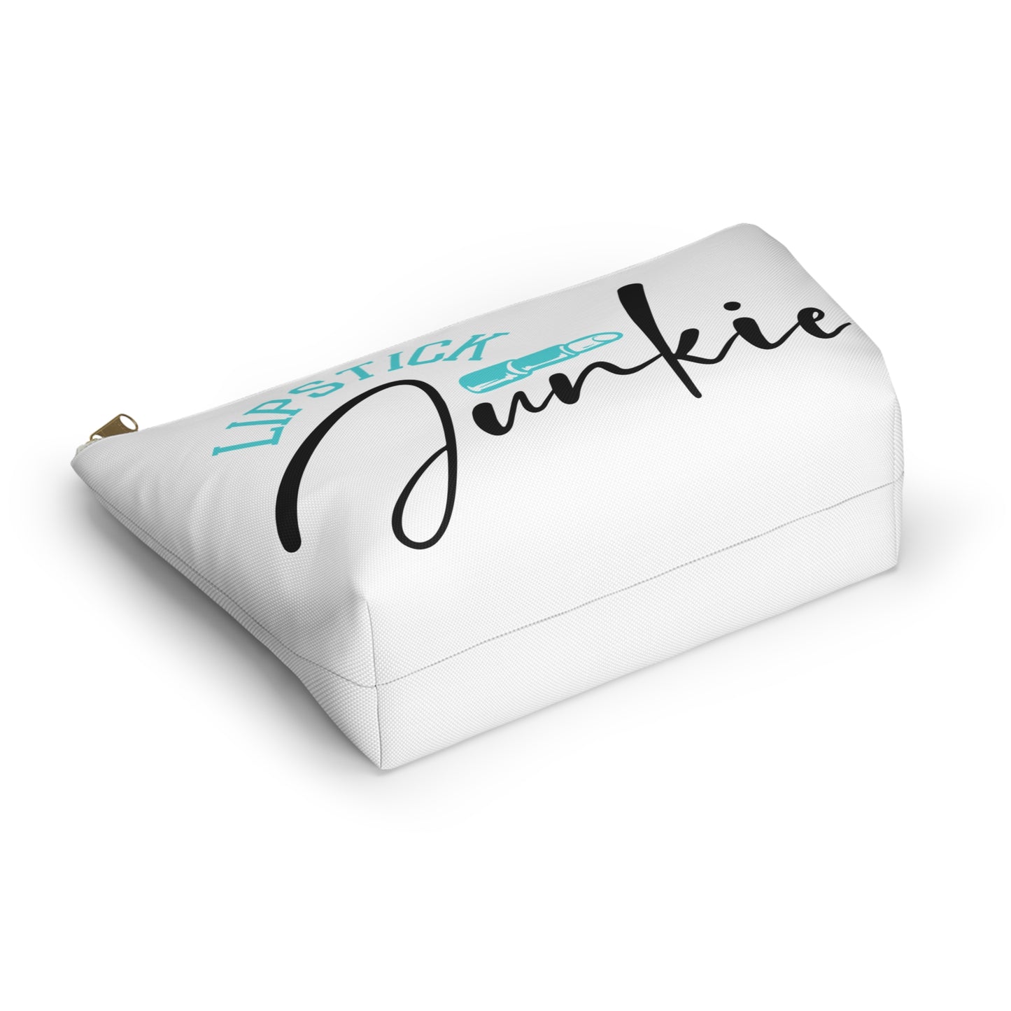 Accessory Pouch – "Lipstick Junkie" Teal Makeup Bag