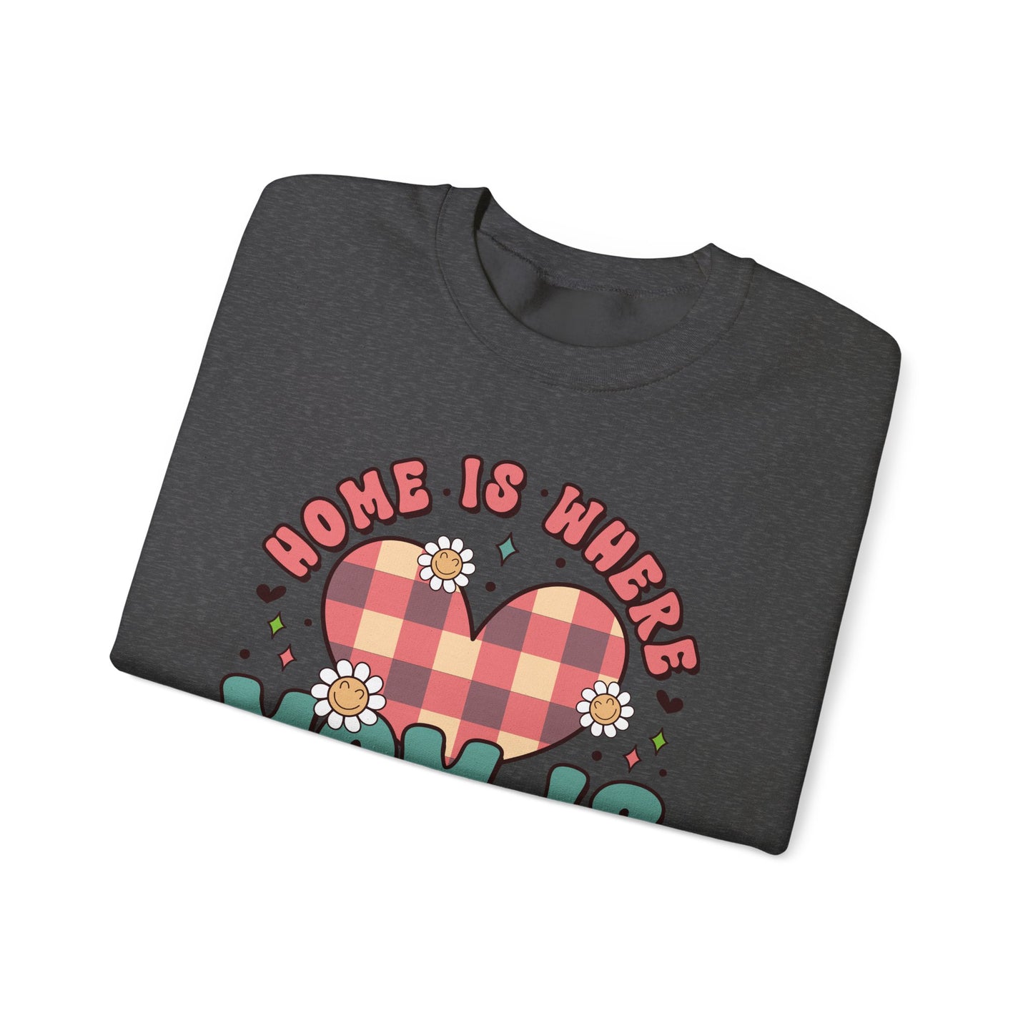 💖🏡 Home Is Where Mom Is Sweatshirt – Cozy Gift for Mothers