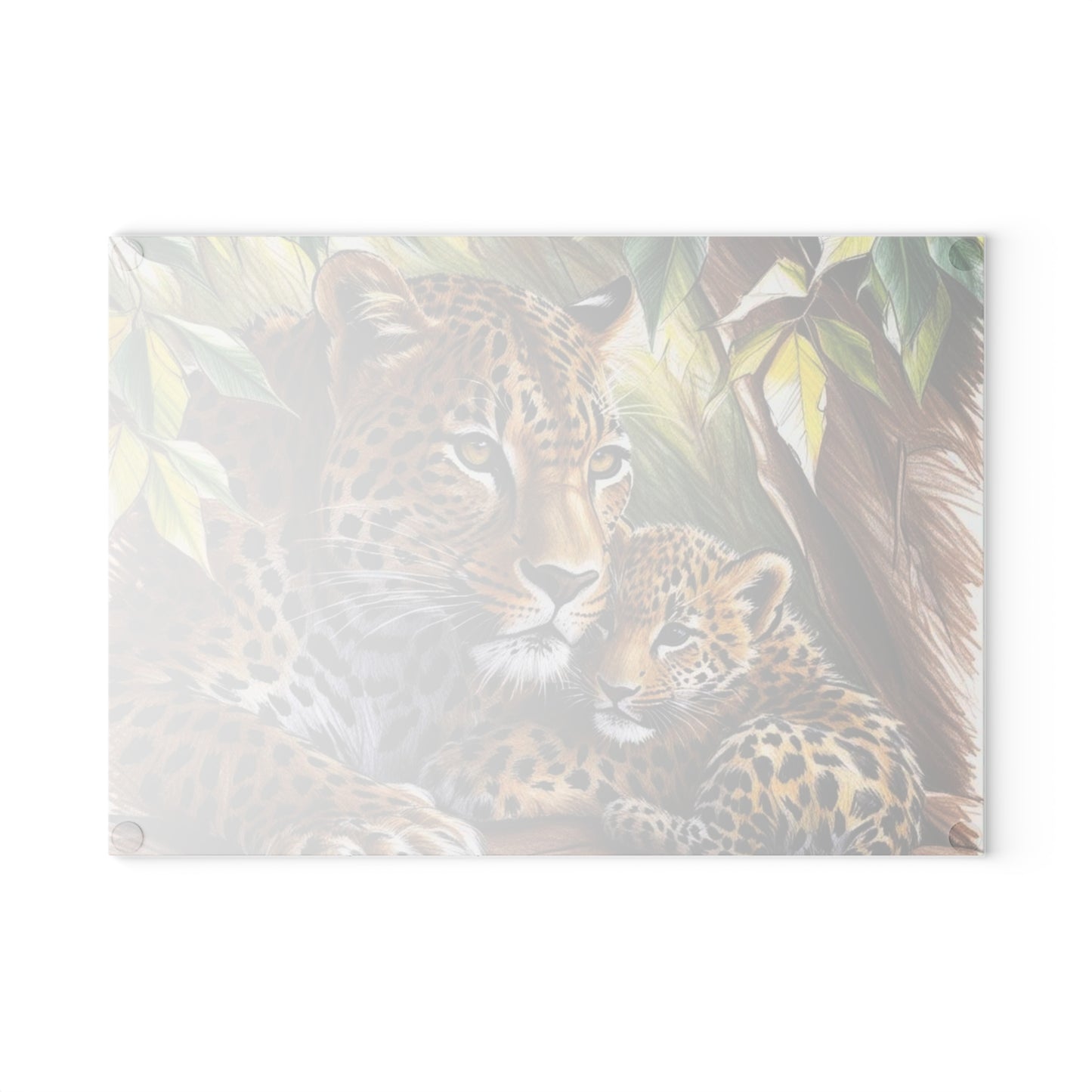 🐆🌿 Leopard Pair in the Forest Cutting Board – Wild Elegance Meets Cozy Charm 🌸🌳