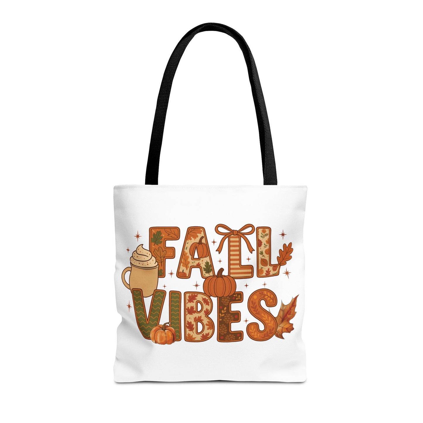 🍁 Fall Vibes Tote Bag – Cozy Comfort for Your Autumn Adventures 🎃☕