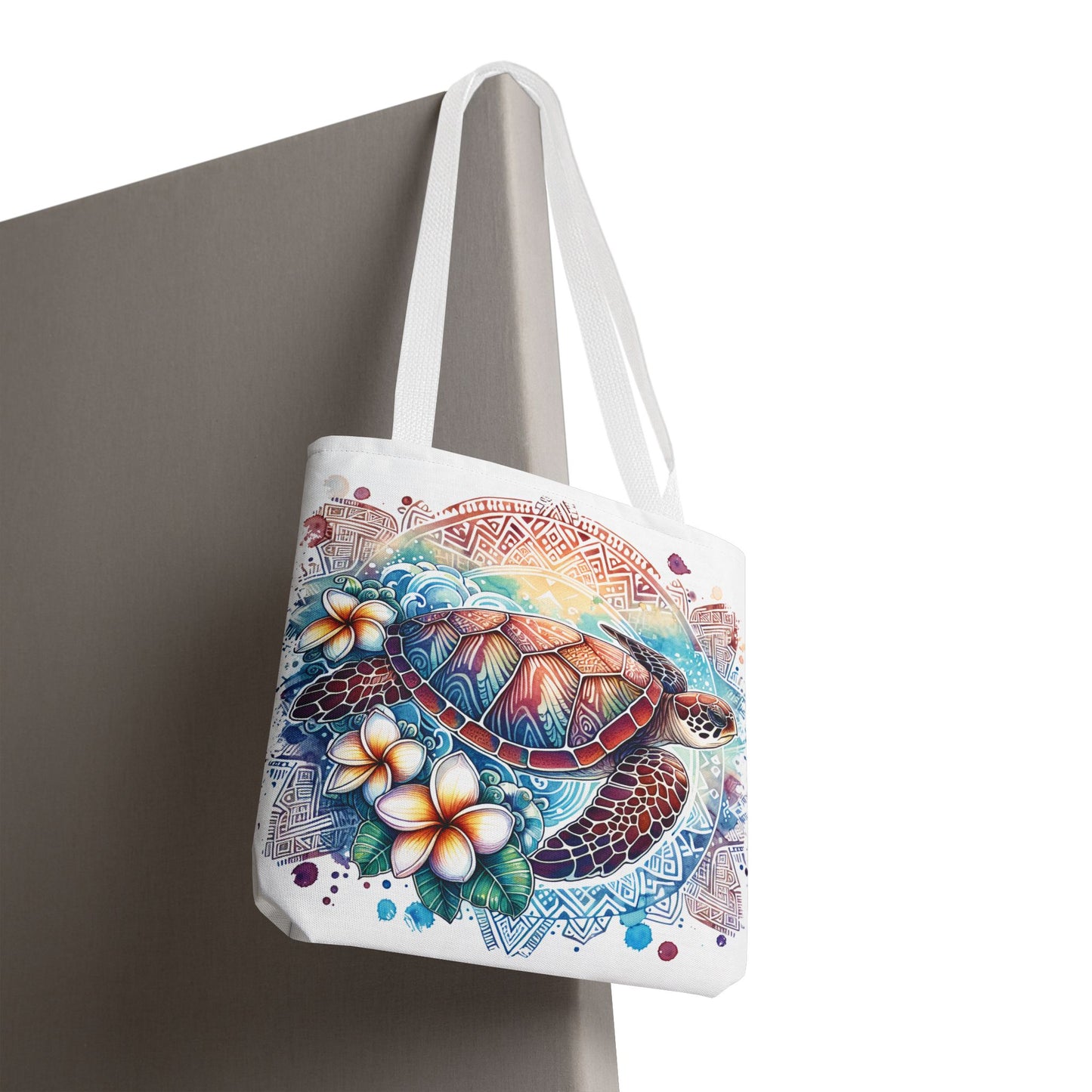 🐢 Tropical Sea Turtle Tote Bag – Coastal, Artistic & Practical 🌺