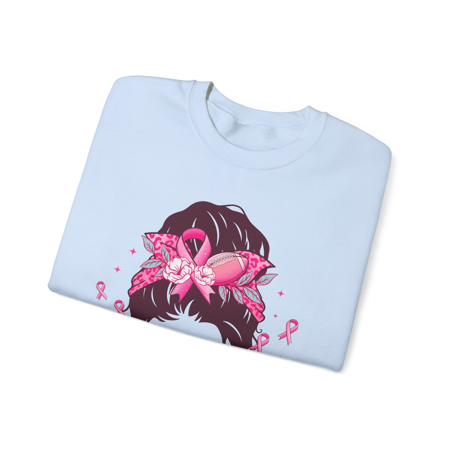 💪🎀 Stronger Than Cancer Sweatshirt – Bold Leopard Print Breast Cancer Awareness Crewneck