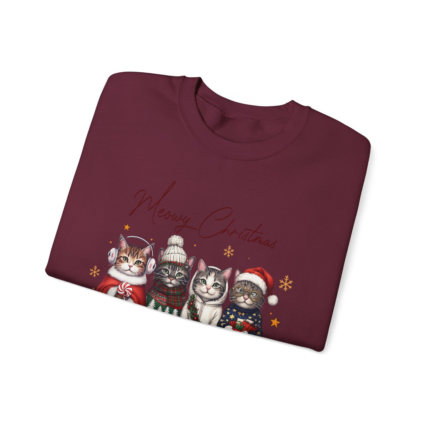 🐾✨ Meowy Christmas Sweatshirt – Festive Cats & Cozy Holiday Cheer 🎄🐱