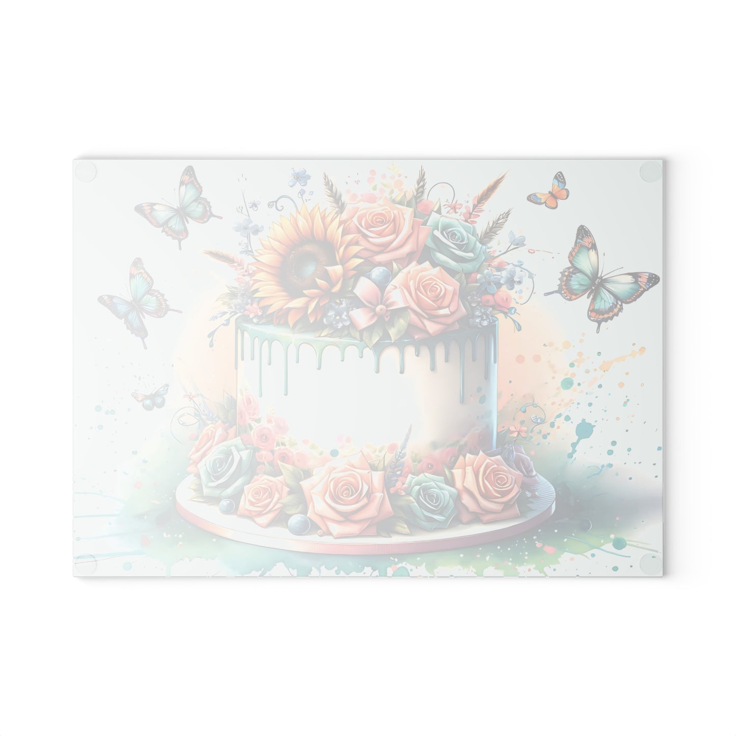 🎂🌸 Floral Celebration Cake Cutting Board – Personalized Birthday & Anniversary Gift 🦋✨