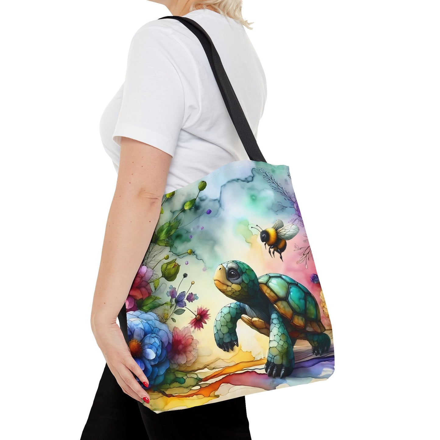 Bolsa de mano - Diseño de tortugas coloridas