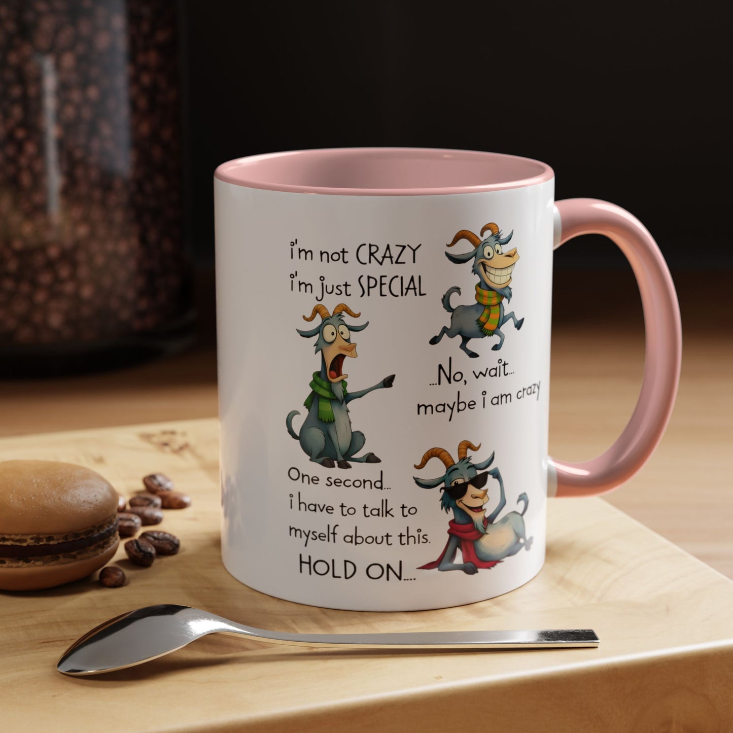 Funny Goat Quote Coffee Mug – “I’m Not Crazy, I’m Just Special” Humor Mug