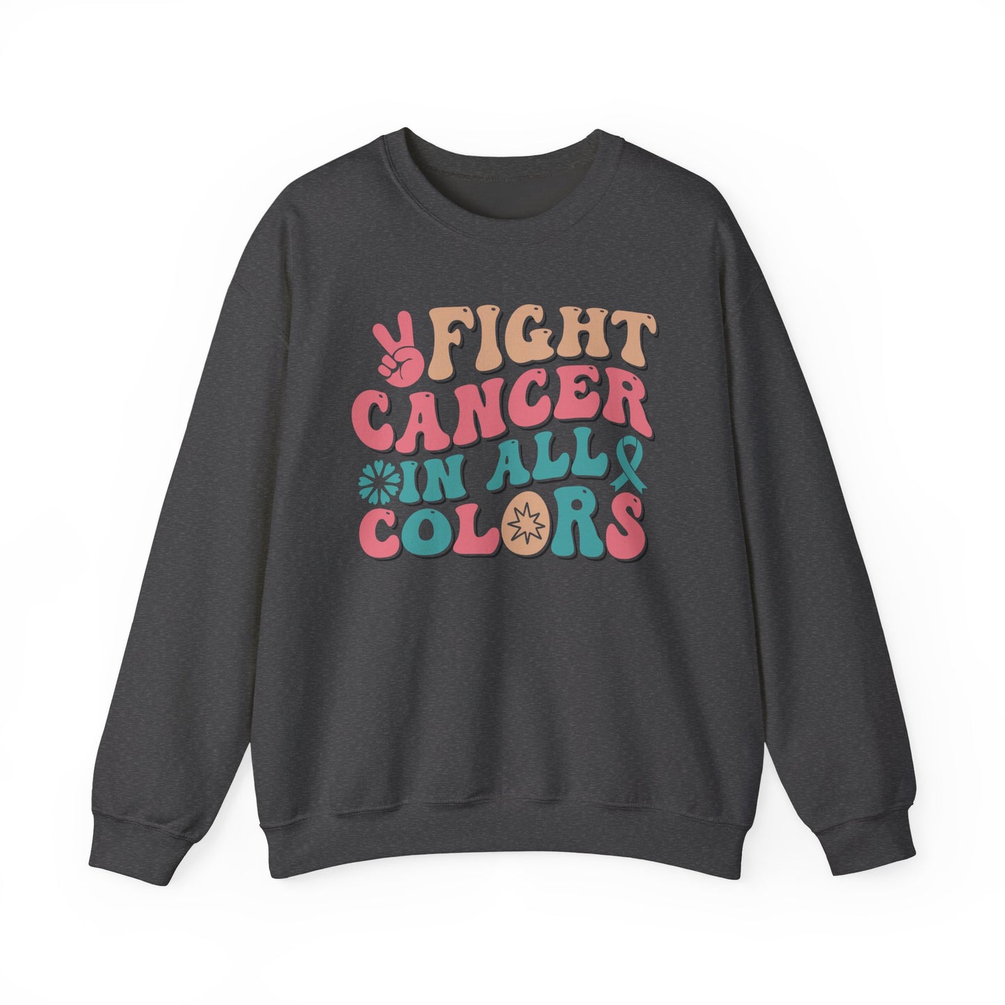 🌈✌️ Fight Cancer in All Colors Sweatshirt – Multi-Awareness Support Crewneck