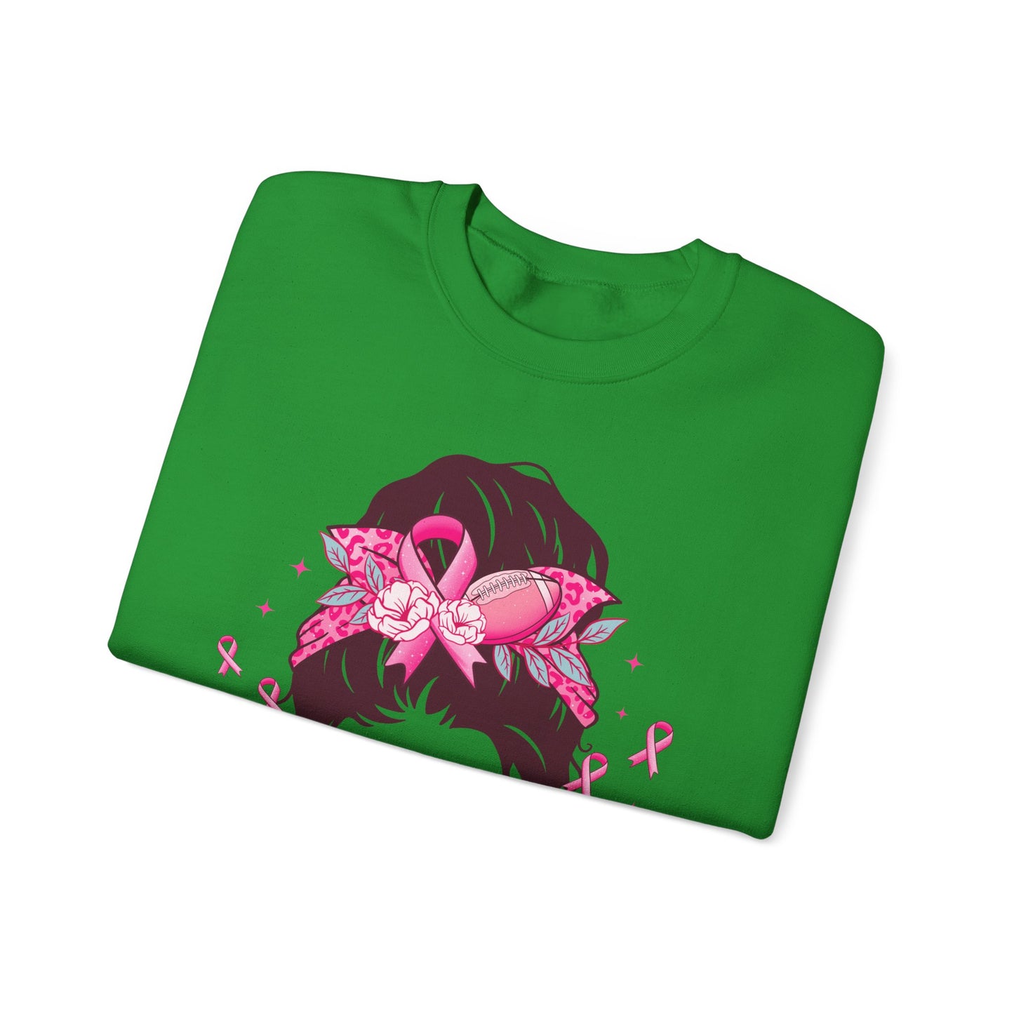 💪🎀 Stronger Than Cancer Sweatshirt – Bold Leopard Print Breast Cancer Awareness Crewneck