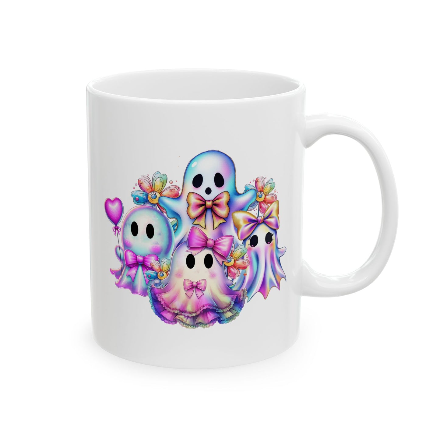 🎀👻 Kawaii Ghost Squad Mug – Spooky-Cute Sips for Every Season 💖