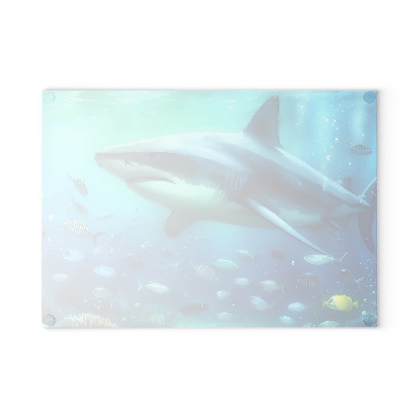 Shark kitchen decor, ocean theme cutting board, shark gift idea, shark lover gift, shark-themed gift, unique cutting board