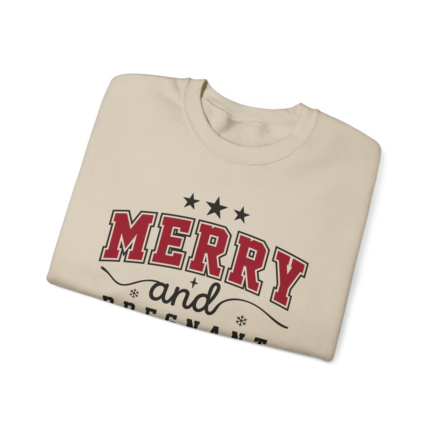 🎄👣 Merry Little Kicking Feet Christmas Maternity Sweatshirt – Cute Holiday Pregnancy Crewneck