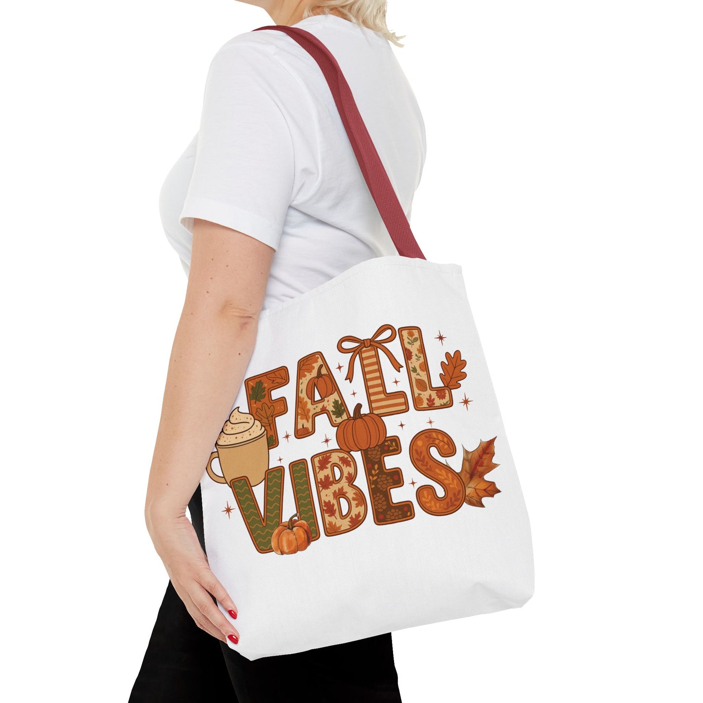 🍁 Fall Vibes Tote Bag – Cozy Comfort for Your Autumn Adventures 🎃☕