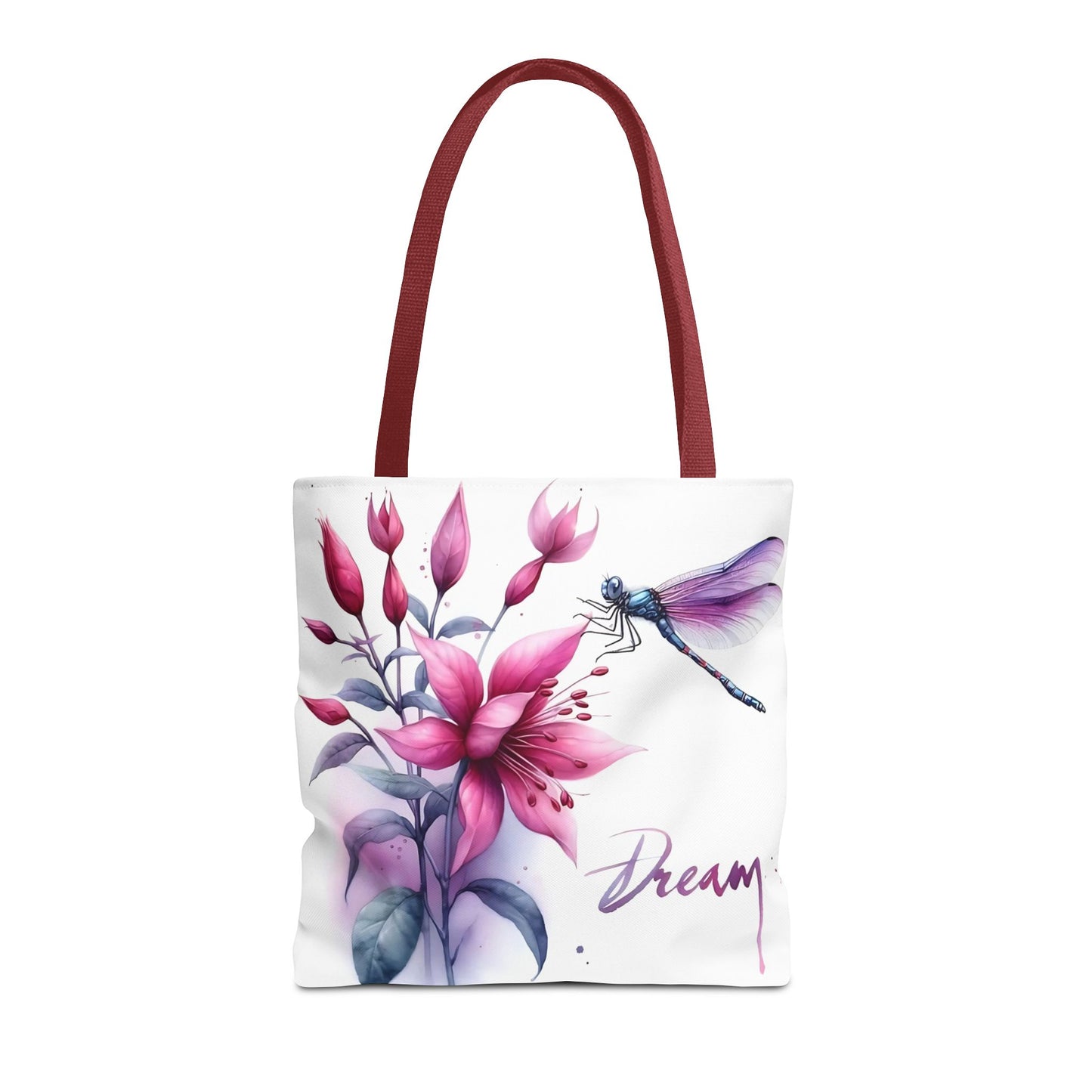 Bolso tote floral "Dream" con detalle de libélula: un bolso de mano inspirador y elegante