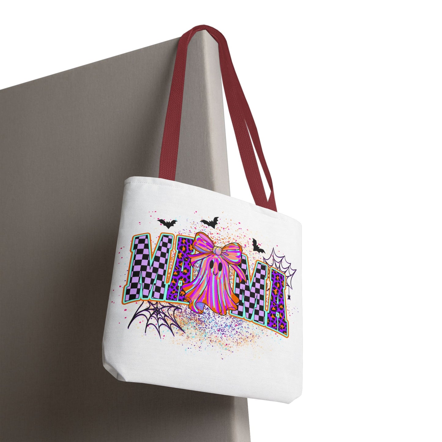 🎃 Colorful Mama Ghost Halloween Tote Bag – Spooky Fun with a Pop of Color 👻👜