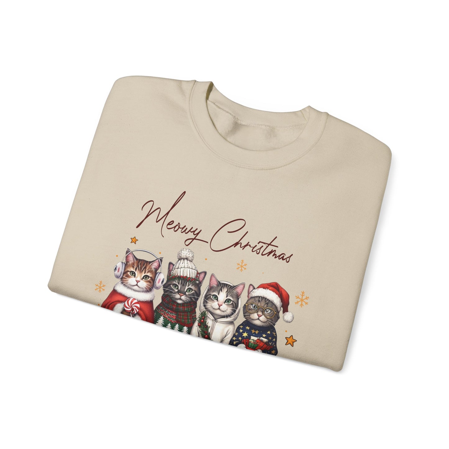 🐾✨ Meowy Christmas Sweatshirt – Festive Cats & Cozy Holiday Cheer 🎄🐱