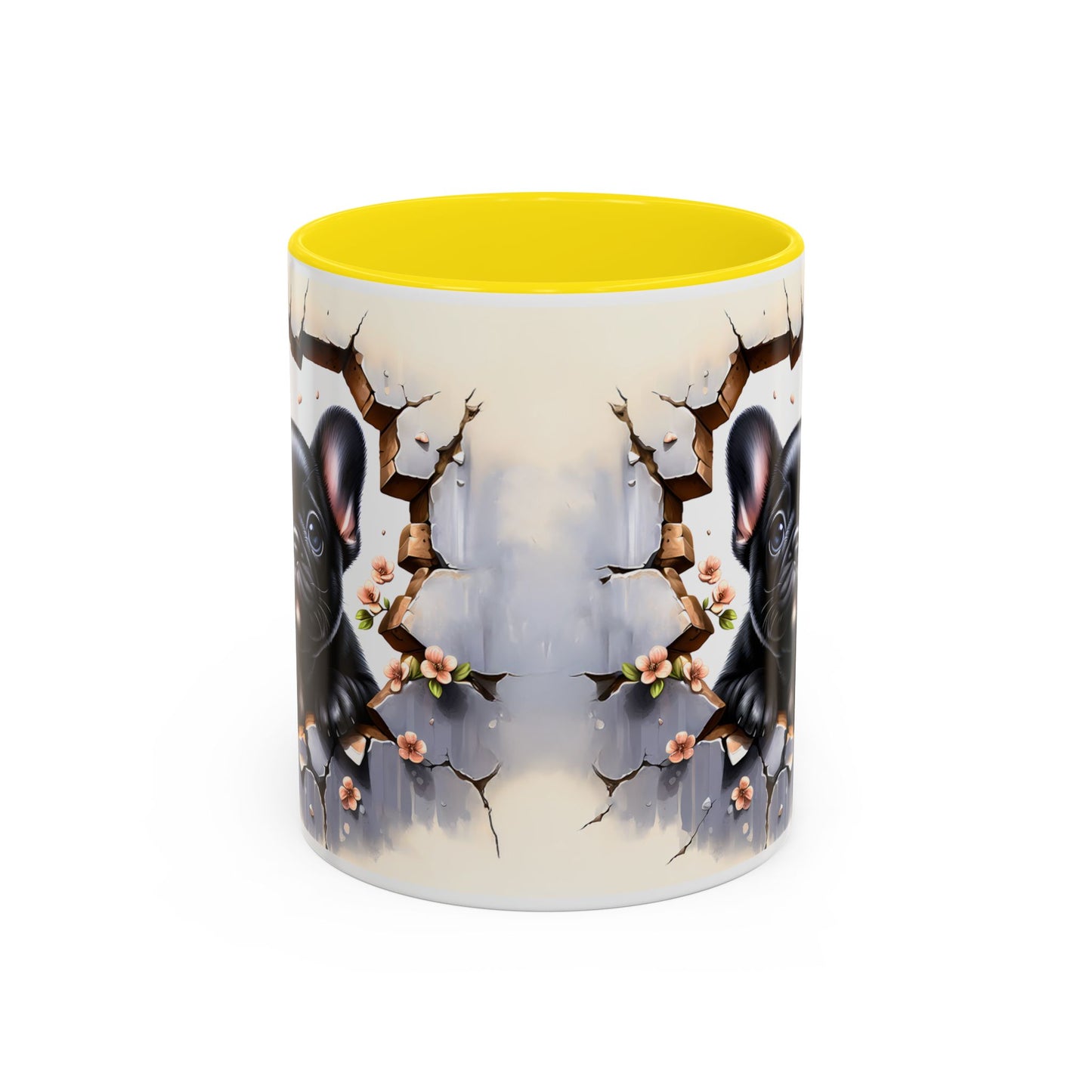 🐾☕ Black French Bulldog Puppy Accent Mug – Cute Breakthrough Pup Design ✨