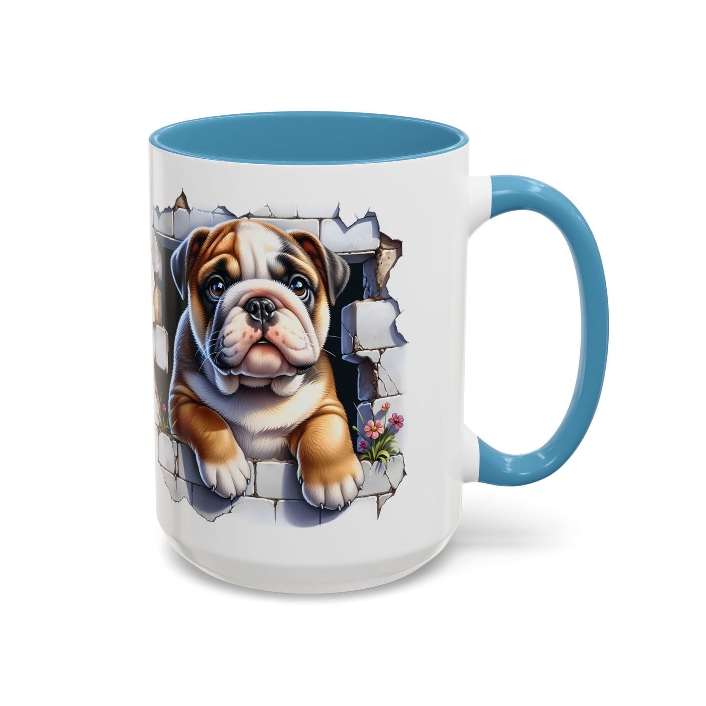 🐶☕ English Bulldog Puppy Accent Mug – Adorable Breakthrough Pup Design ✨rs (11/15oz)