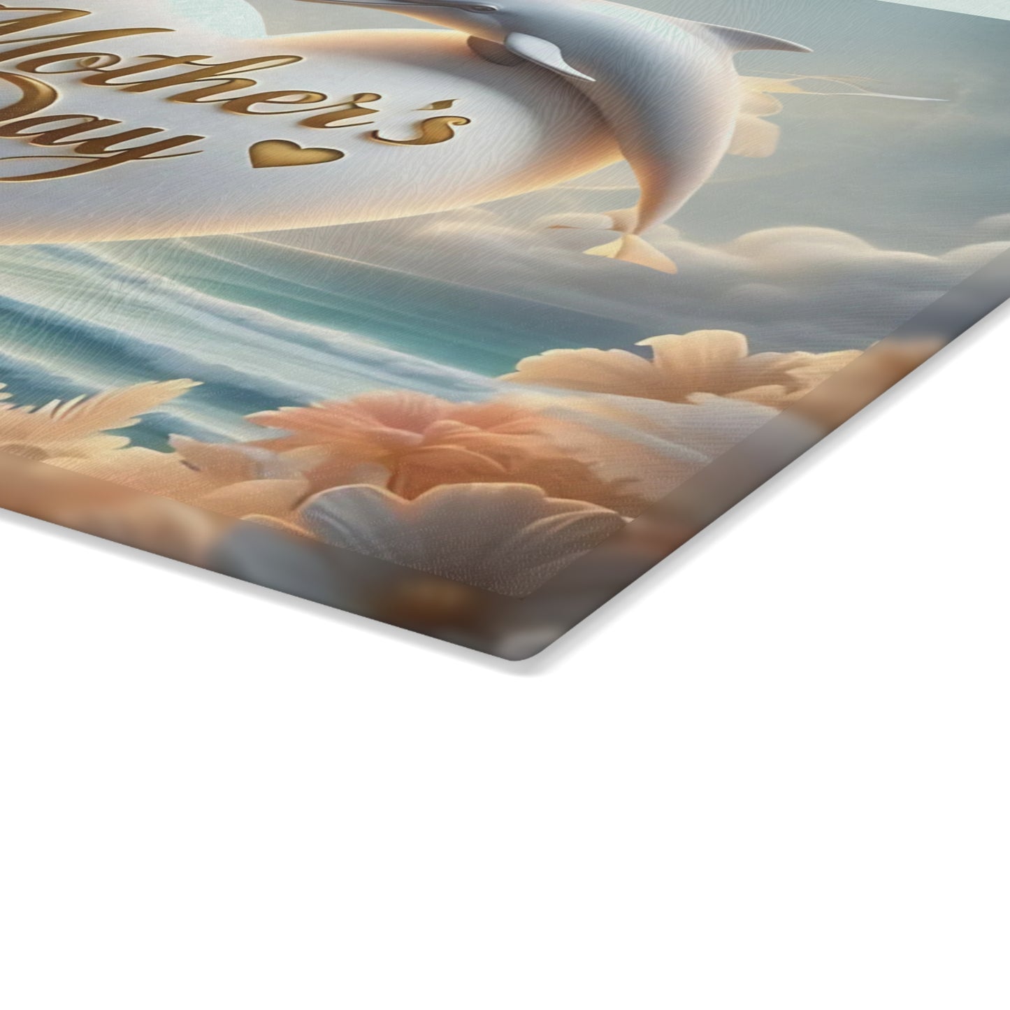 Dolphin Cutting Board, Vibrant Dolphin Scene Tempered Glass, Gift for Chef, Dolphin, Gifts for her, Wedding Housewarming Gift
