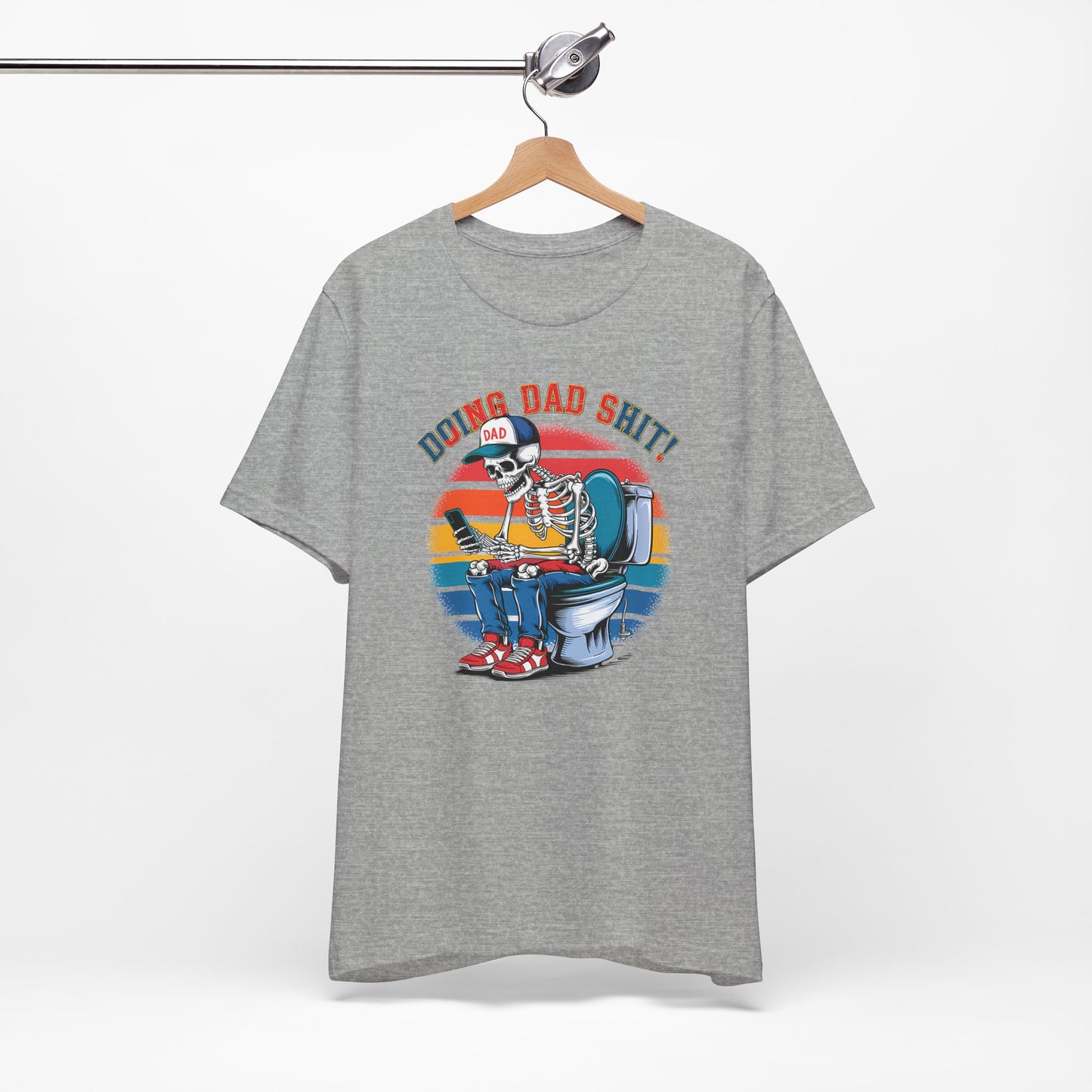 🧻 HACIENDO CABRAS DE PAPÁ | Camiseta gráfica divertida con esqueleto en el inodoro