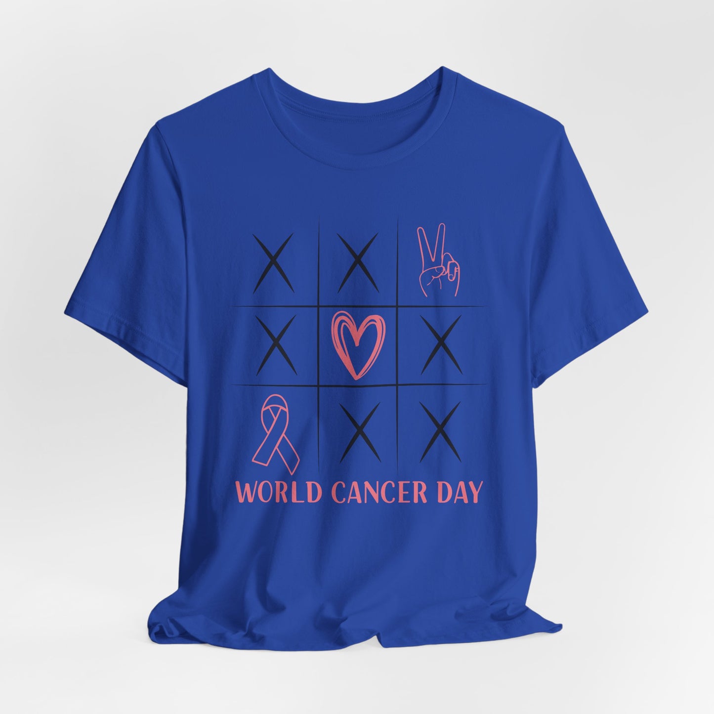 🎗️ World Cancer Day Awareness T-Shirt – Peace, Love & Hope 💕