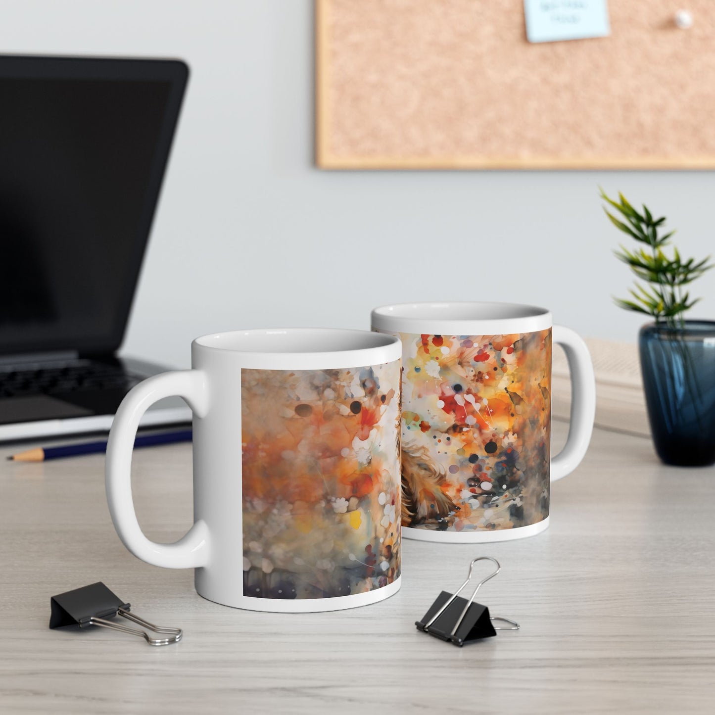 🐾 Watercolor Yorkie Mug – A Delightful Tribute to Your Furry Companion! 🌸