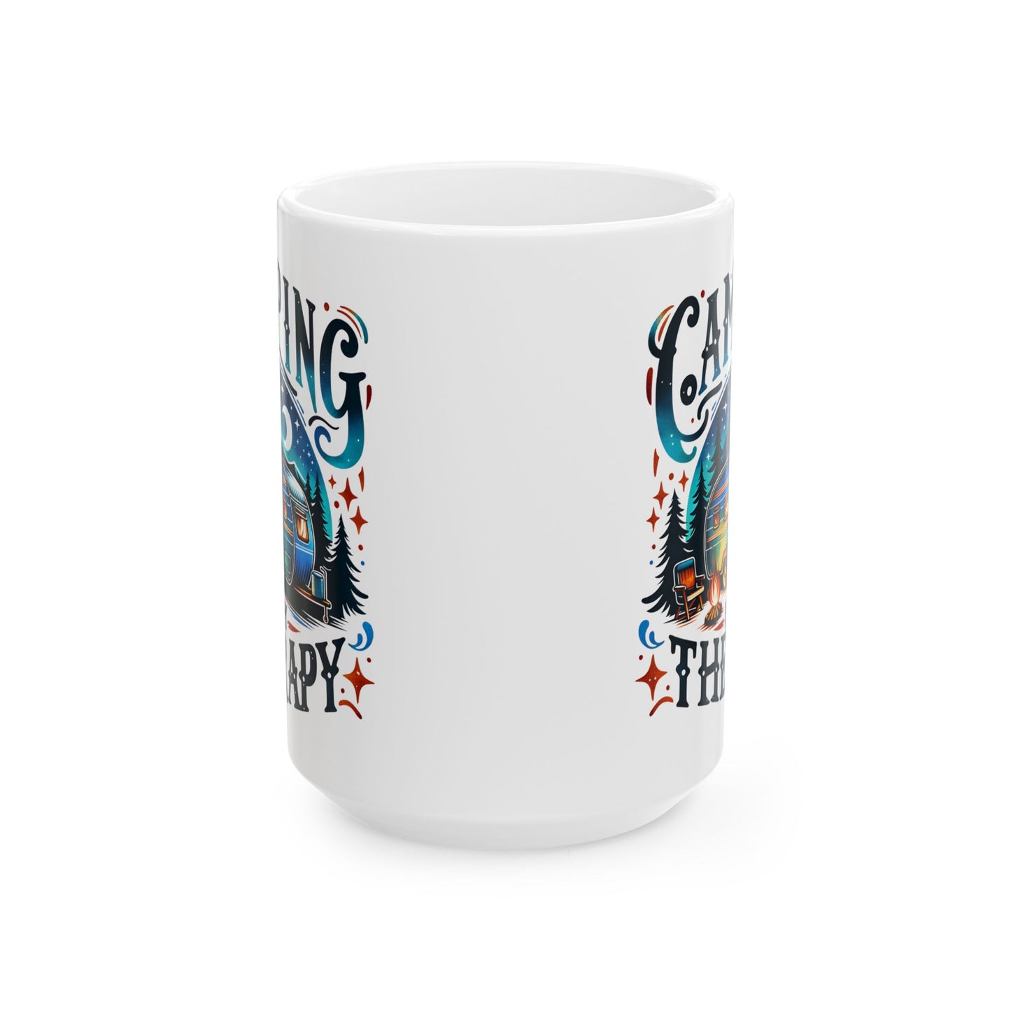🏕️ Camping Is My Therapy – Travel Mug for Outdoor Lovers 🌲