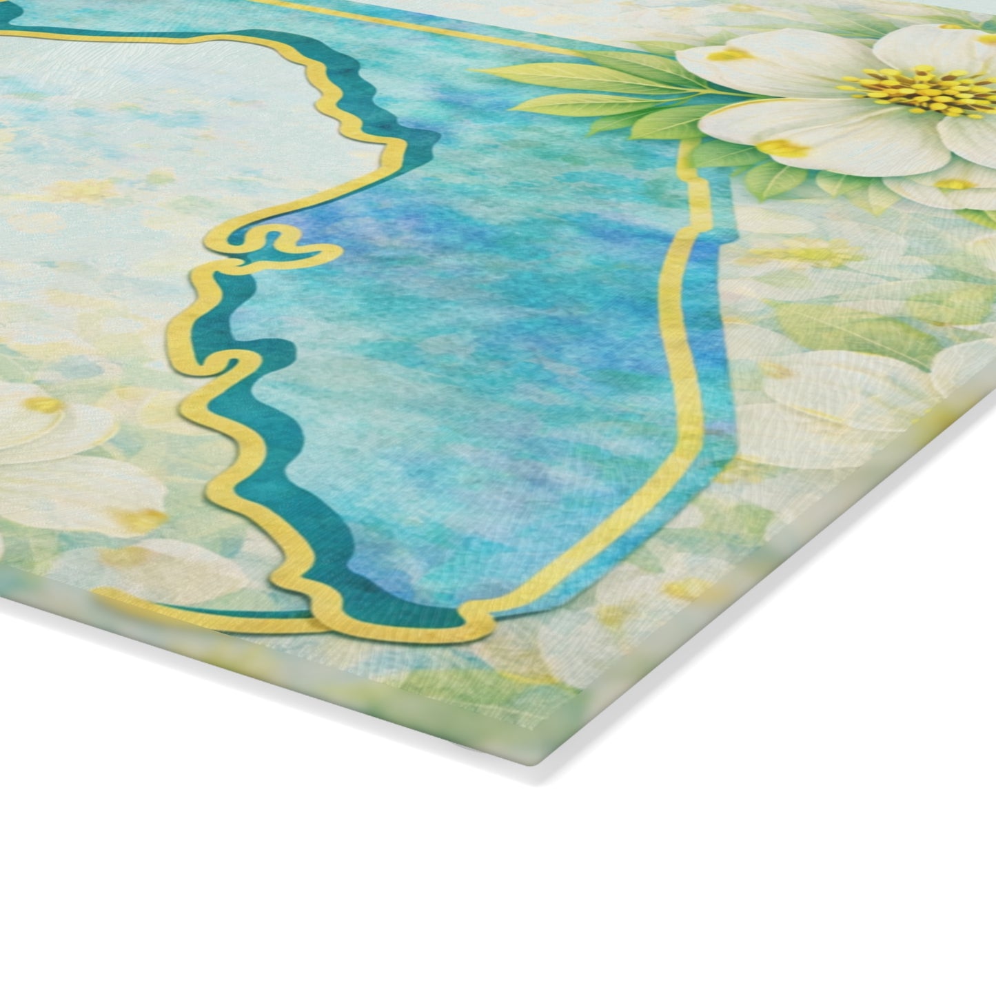 Florida State Flower Glass Cutting Board – Home Is Where the Heart Is Florida Kitchen Decor
