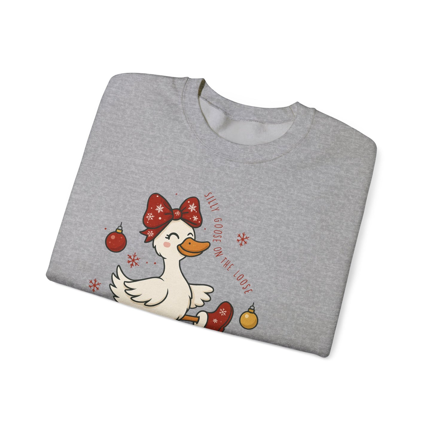 🪿🎁 Silly Goose on the Loose Sweatshirt – Whimsical Holiday Cheer ❄️✨