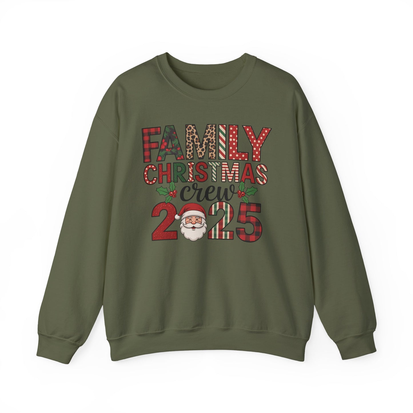 🎄👨‍👩‍👧‍👦 Family Christmas Crew 2025 Sweatshirt – Celebrate the Holidays Together 🎅✨