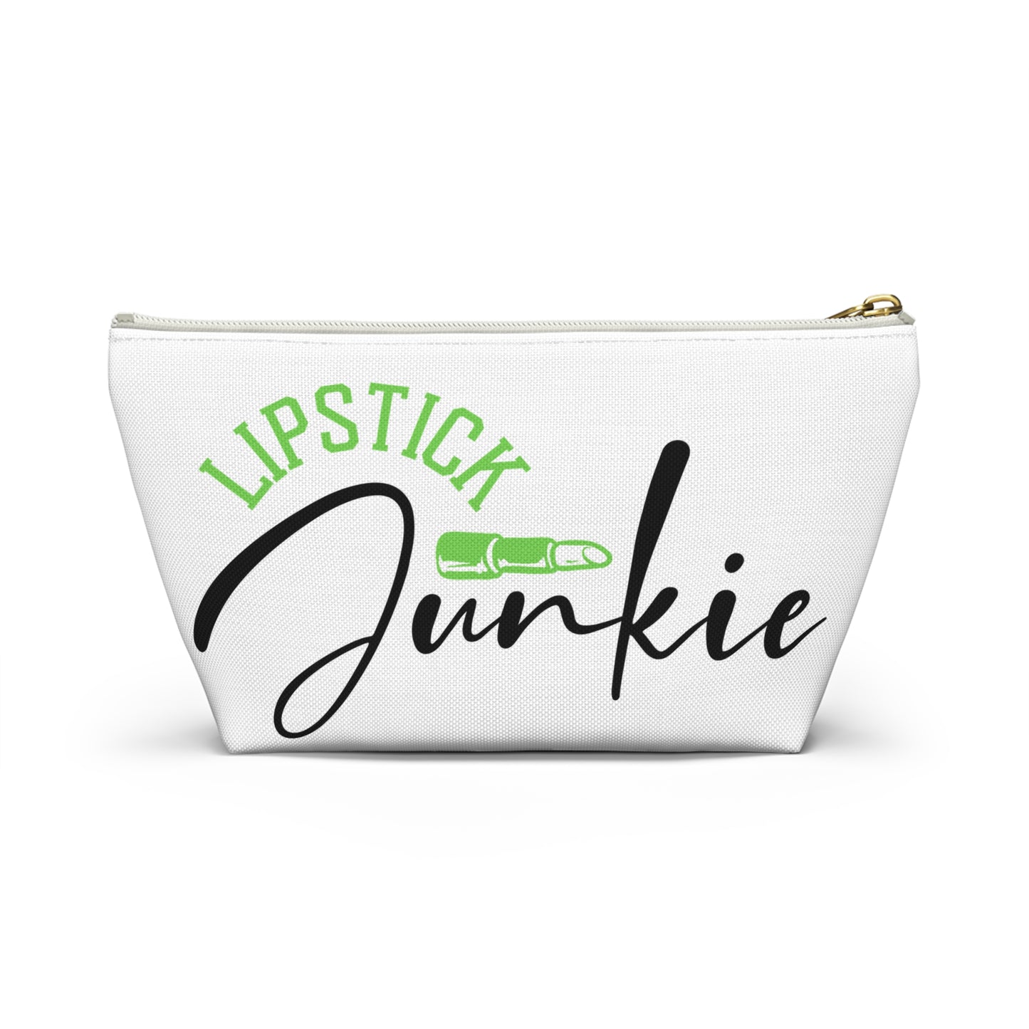 Accessory Pouch – "Lipstick Junkie" Green Makeup Bag