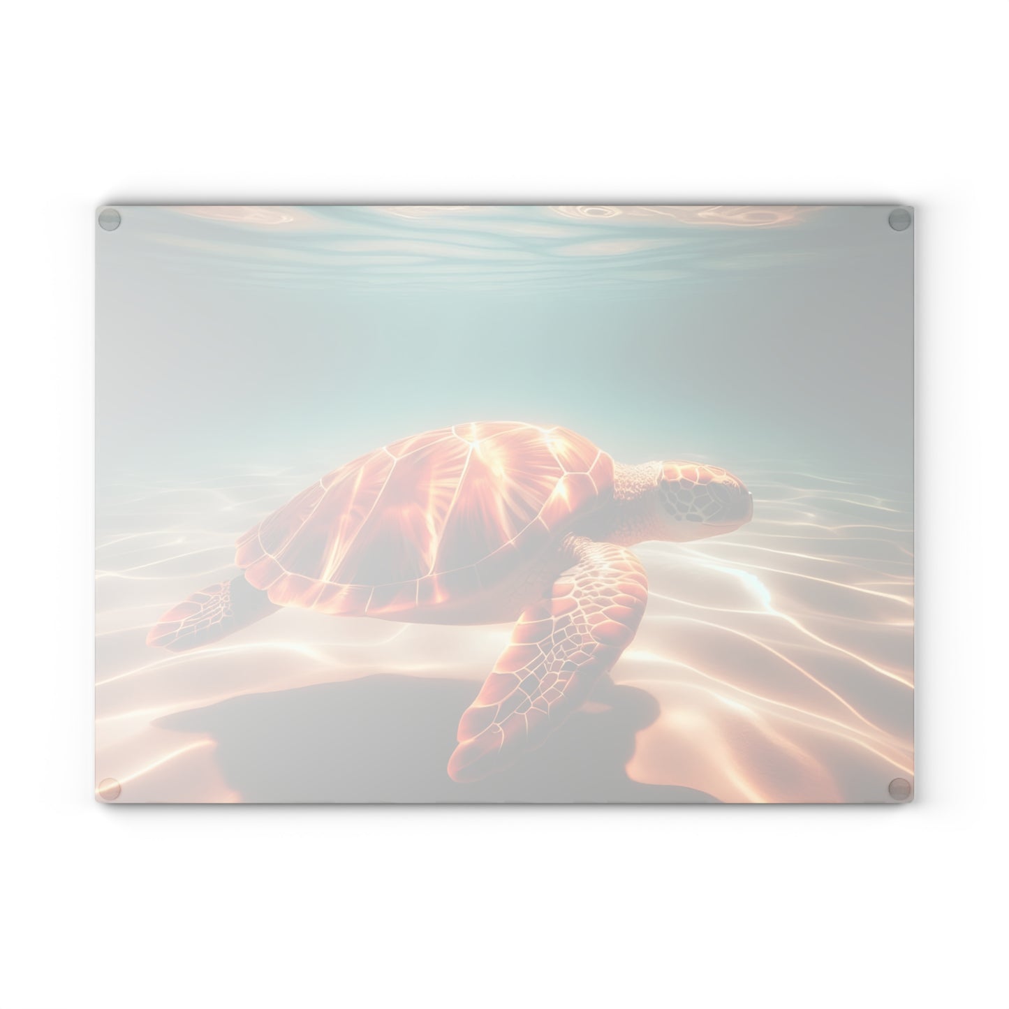 🐢🌊 Sea Turtle Glow Cutting Board – Ocean Beauty for Your Kitchen ✨🐚