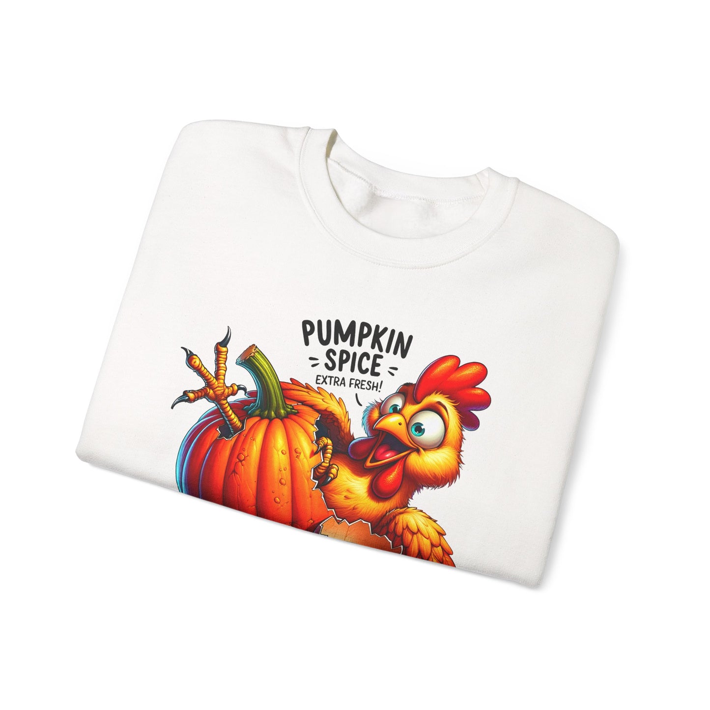 🎃🐔 Pumpkin Spice Chicken Sweatshirt – Funny Fall Extra Fresh Design 🍂