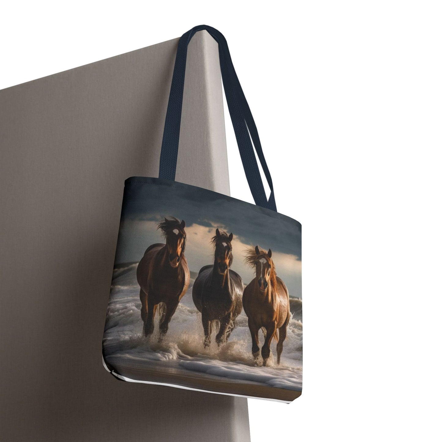 Bolsa de mano Caballos salvajes al anochecer: un bolso de mano atrevido inspirado en la naturaleza para amantes de los caballos