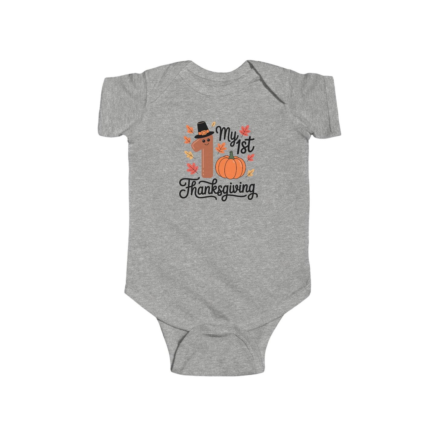 🦃👶 My 1st Thanksgiving Baby Onesie – Pumpkin & Pilgrim Hat Outfit for Boys 🍂🧡