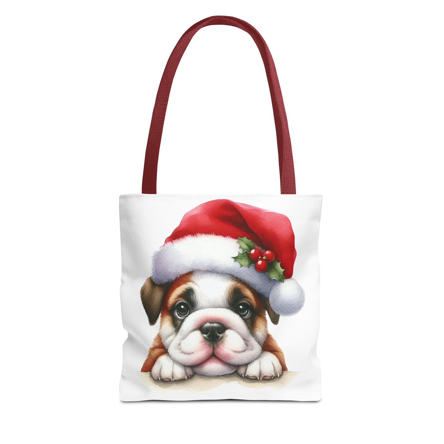 🐾 Bulldog Christmas Tote Bag – Santa Paws Cuteness You Can Carry 🎄