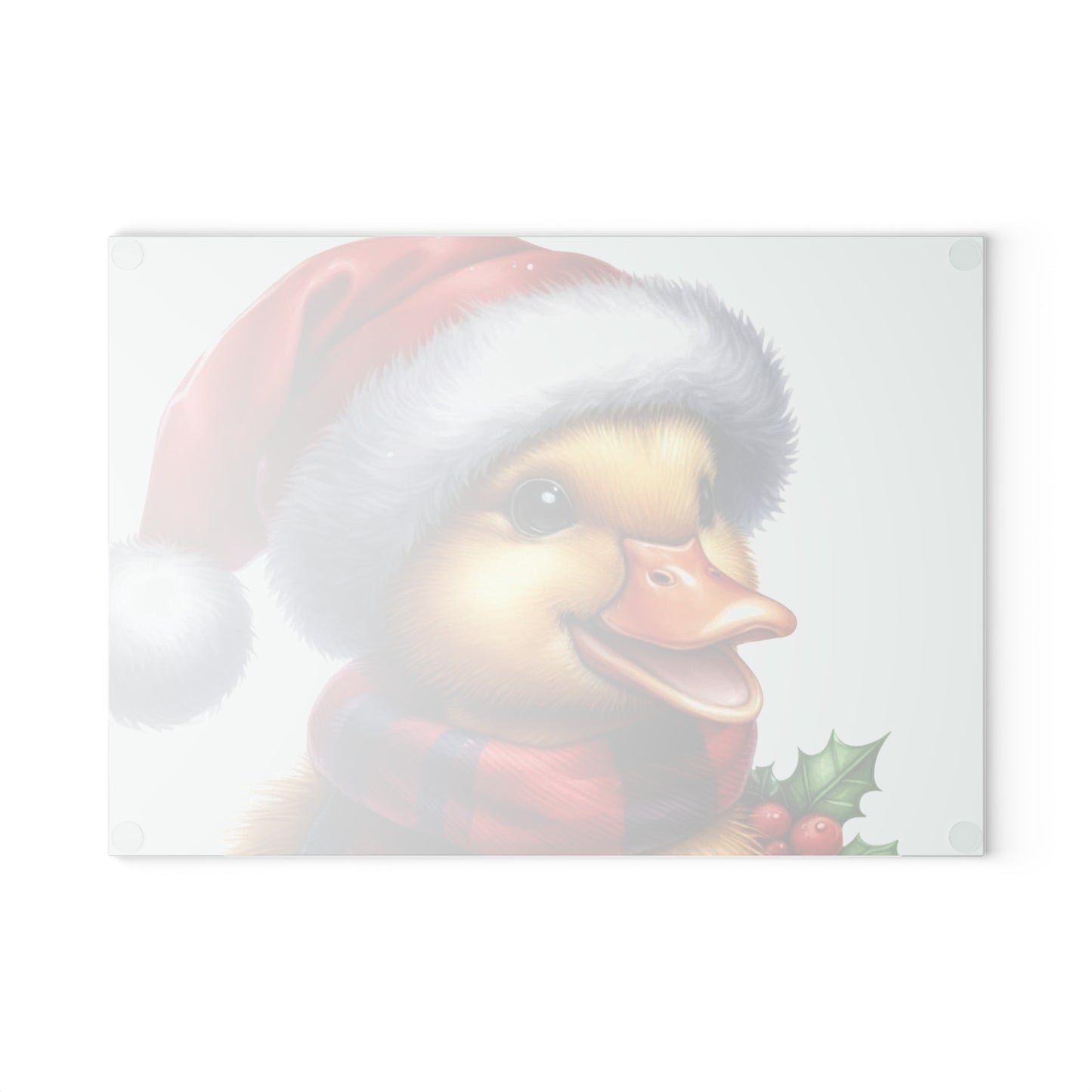 🎄 Merry Duckmas – Holiday Duckling in Santa Hat Cutting Board