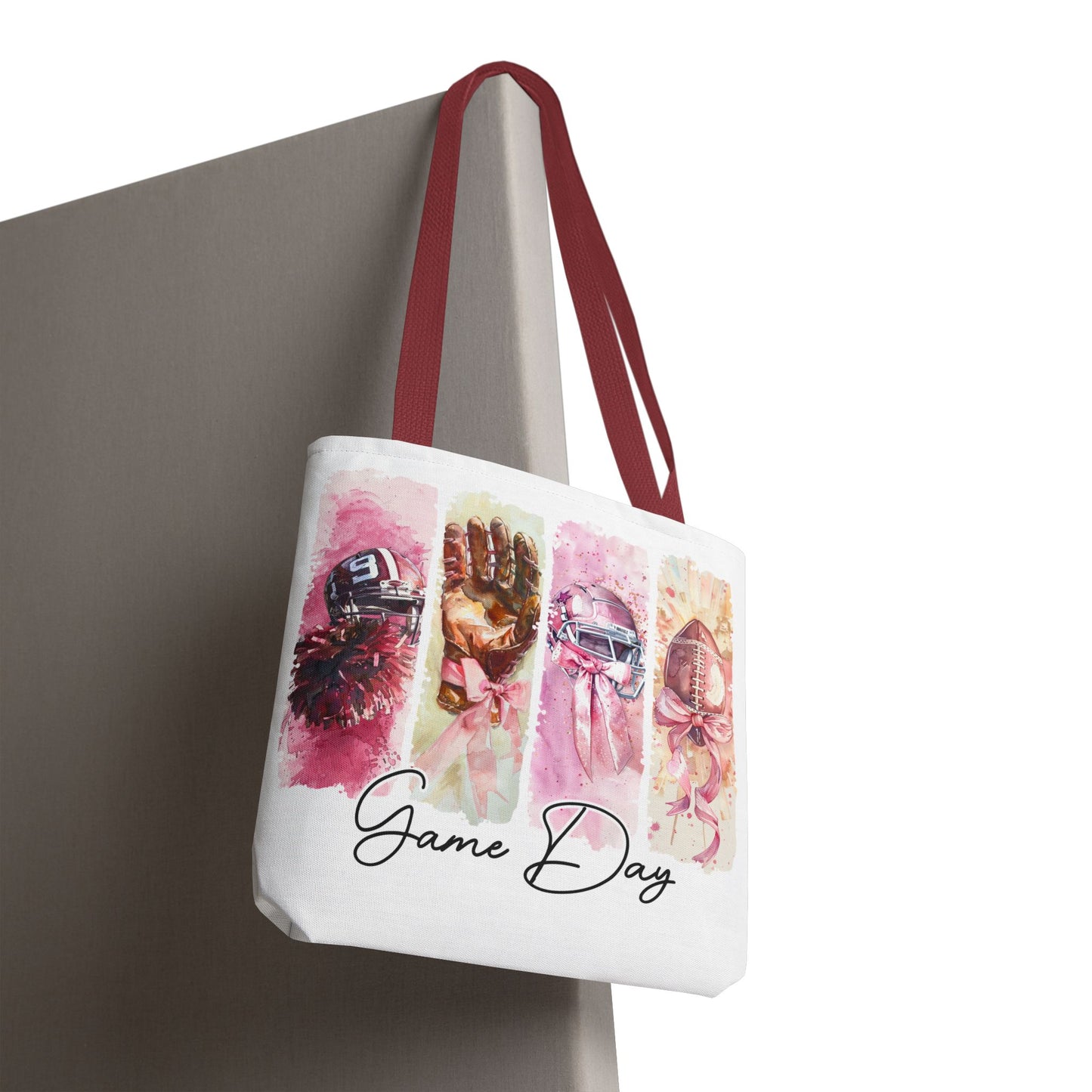 🏈 Game Day Pink Ribbon Tote Bag – Football & Pink Power 💖👜