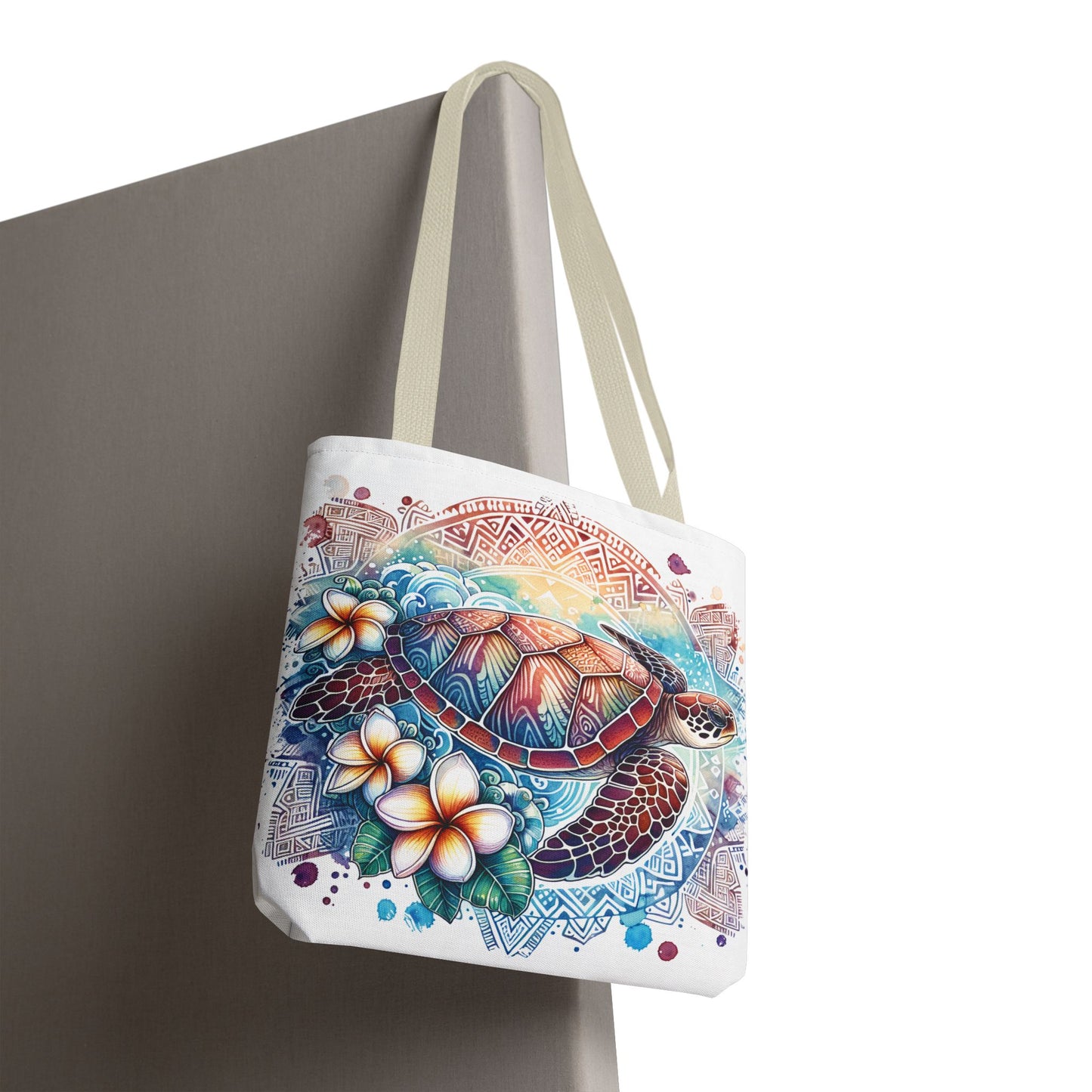 🐢 Tropical Sea Turtle Tote Bag – Coastal, Artistic & Practical 🌺