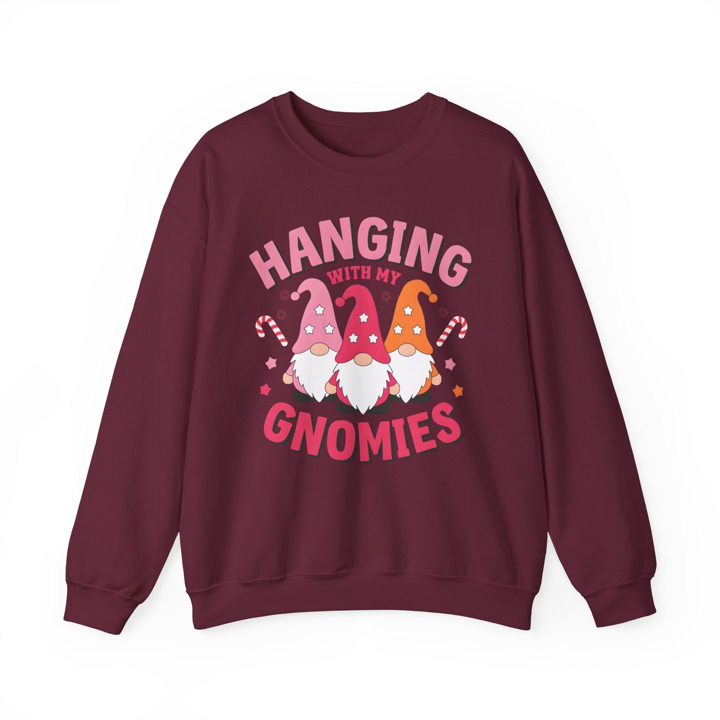 🎀 Hanging With My Gnomies Women’s Sweatshirt – Cute Holiday Matching Vibes