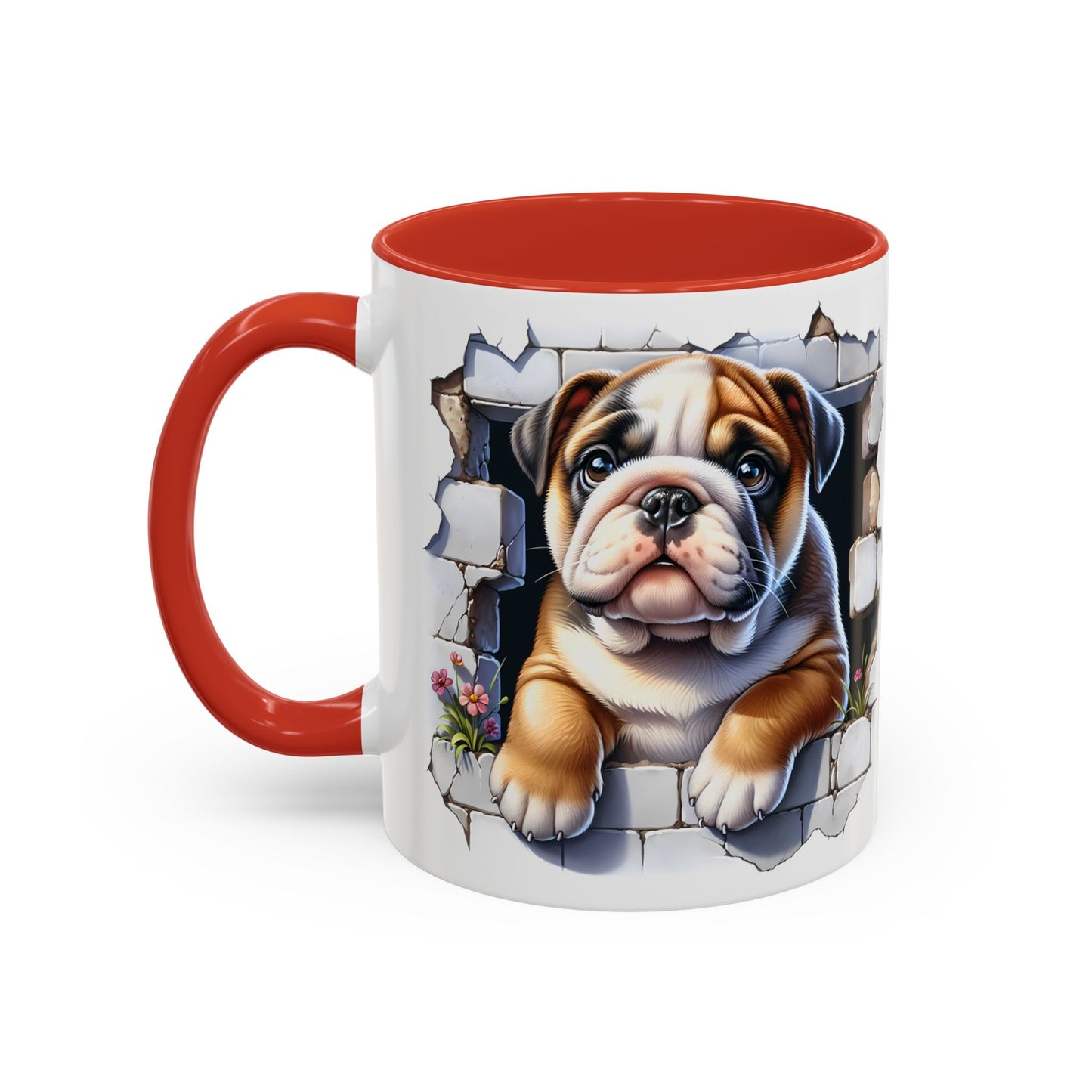 🐶☕ English Bulldog Puppy Accent Mug – Adorable Breakthrough Pup Design ✨rs (11/15oz)